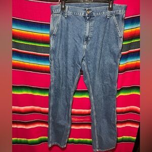 Carhartt WIP Ruck Single Knee Denim Jeans in Blue Size 33x32